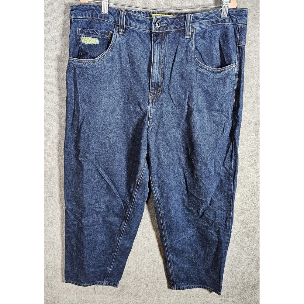 Empyre Baggy Streetwear Jeans Mens Size 36x38 Blue Denim Grunge Skater 5 Pocket